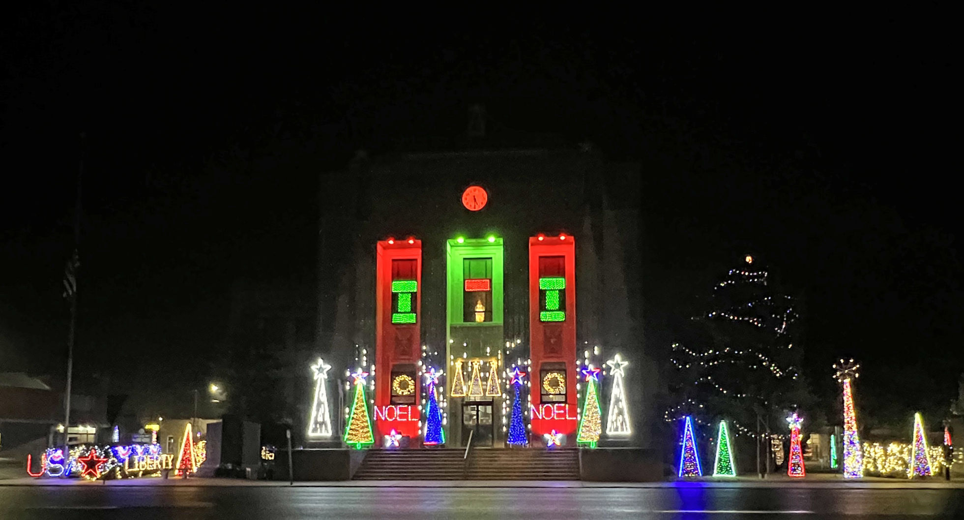 Courthouse display lights the way